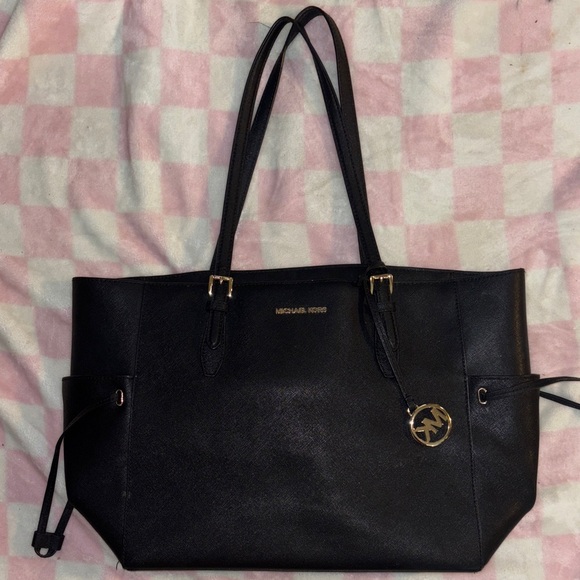 Michael Kors Black Leather Tote - Picture 1 of 11